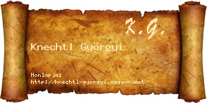 Knechtl Györgyi névjegykártya